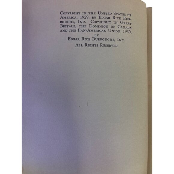 Tanar Of Pellucidar Edgar Rice Burroughs 1929 Hardcover Grosset & Dunlap Edition - Picture 5 of 15